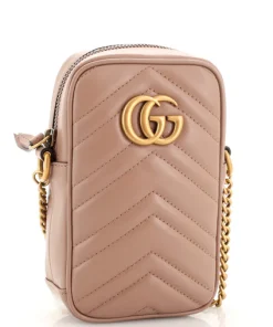 Alternative view of Gucci GG Marmont Vertical Phone Matelasse Mini Bag