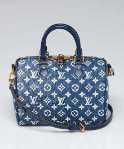 Louis Vuitton Blue Monogram Denim Jacquard Speedy 25