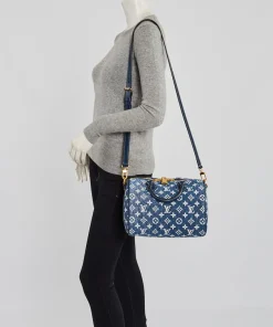 Alternative view of Louis Vuitton Blue Monogram Denim Jacquard Speedy 25