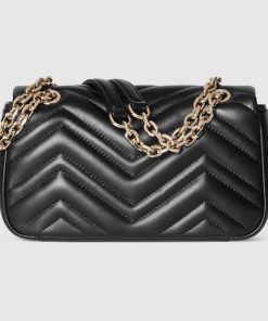 Alternative view of Gucci Marmont Small Flap Black Bag