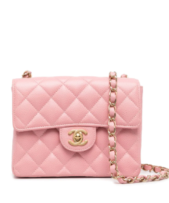 CHANEL MINI SQUARE CLASSIC FLAP PINK