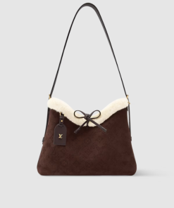 Louis Vuitton CarryAll PM Chocolate Brown Shearling Bag