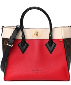 LOUIS VUITTON Calfskin Monogram On My Side Pirate red