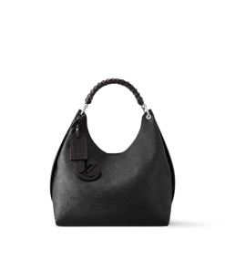 Louis Vuitton Carmel Mahina Hobo Bag Black
