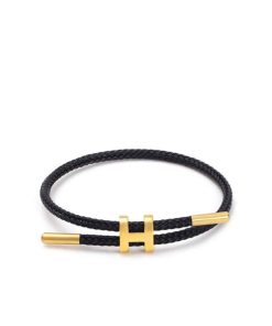 Hermes Rope Chain Bracelet Black