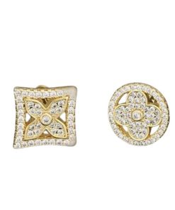 Louis Vuitton Idylle Blossom Stud Earrings Gold And Diamonds