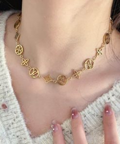 Alternative view of Louis Vuitton Lv Lace Necklace Gold