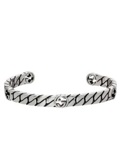 Gucci Silver Interlocking G Cuff Bracelet
