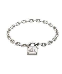 Gucci Trademark Silver Chain ​​bracelet With Padlock