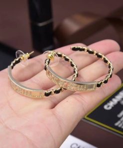 Alternative view of Chanel Earrings Black Gold