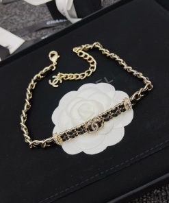Alternative view of Chanel Chain Cc Champagne Choker Necklace