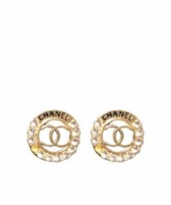 Chanel Cc Earrings Gold