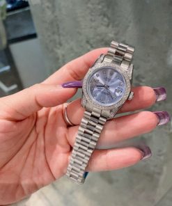 Alternative view of -25%     Rolex Datejust Diamond Bezel Oyster White Gold Purple 31mm