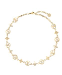 Louis Vuitton Lv Lace Necklace Gold