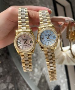 Alternative view of Rolex Datejust Diamond In Gold With Pinl Dial 31mm