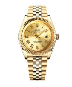 Rolex Datejust Roman Numeral Dial Gold In Yellow 41mm