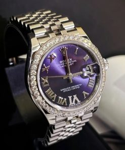 Alternative view of Rolex Datejust 36 Aubergine Diamond Dial Oyster Watch In Purple 126284rbr