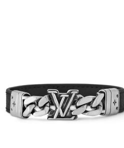 Louis Vuitton Dimension Bracelet Silver Black