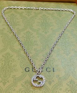 Alternative view of Gucci Interlocking Pendant Necklace Silver