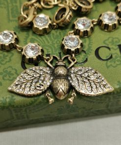 Alternative view of Gucci Bee Necklace With Crystals In Gold