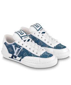 Louis Vuitton Charlie Trainers Monogram Denim White Blue 1AAW2G