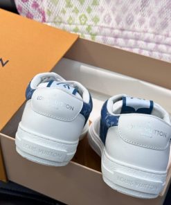Alternative view of Louis Vuitton Charlie Trainers Monogram Denim White Blue 1AAW2G
