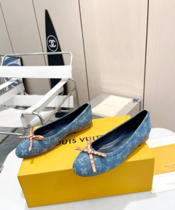 Alternative view of Louis Vuitton Nina Doll Shoes Denim Blue 1Ack91