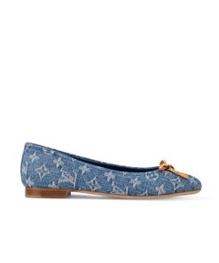 Louis Vuitton Nina Doll Shoes Denim Blue 1Ack91