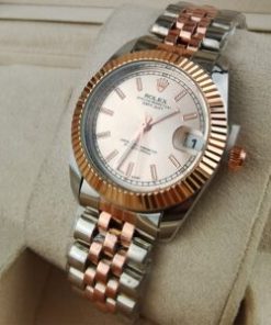 Alternative view of Rolex Oyster Perpetual Datejust White Dial With Silver And Everose Gold Strap 36mm 126231 0017
