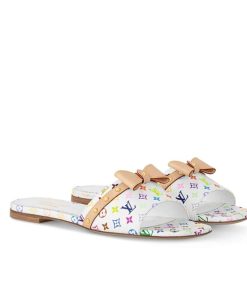 Louis Vuitton X Takashi Murakami 6am Flat Mule White 1agzuv