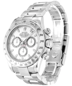 Alternative view of Superclone Rolex Daytona 40mm White Dial 116520