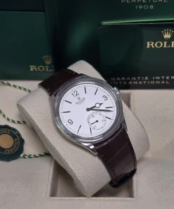 Alternative view of Rolex 1908 Unworn White Gold 1908 White Dial 52509