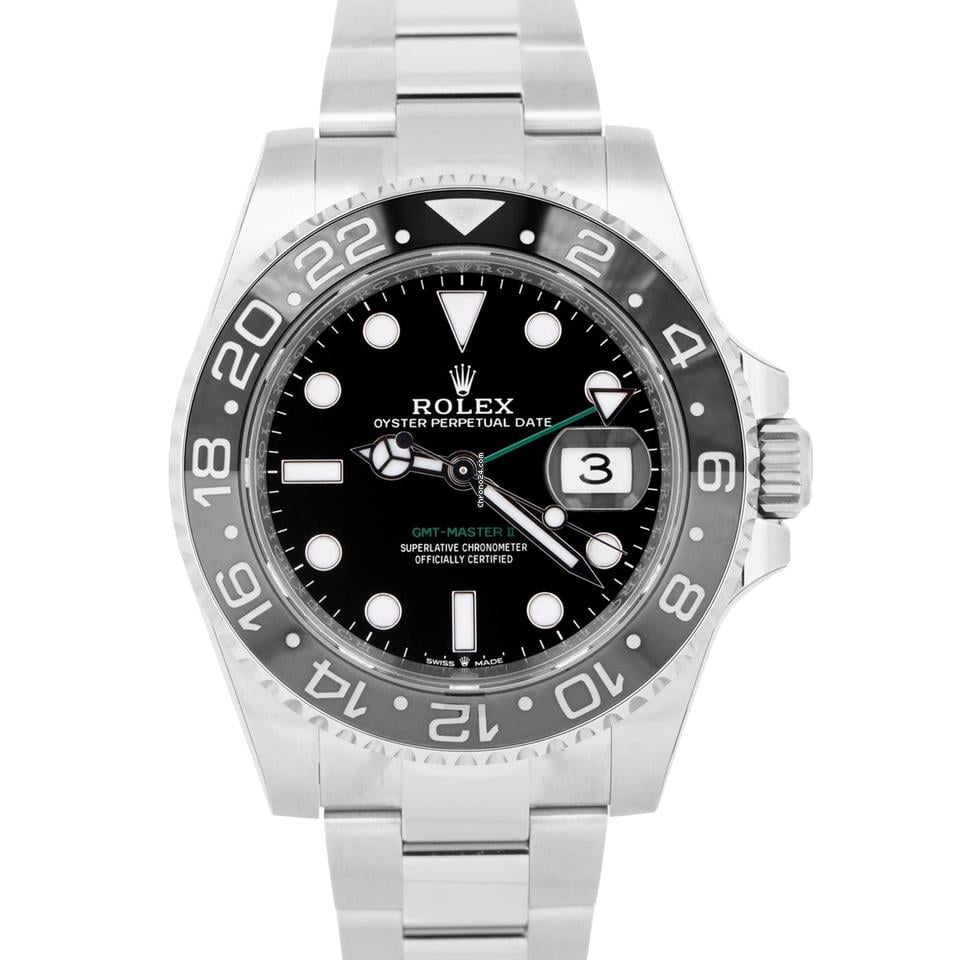 Rolex GMT-Master II BRUCE WAYNE Steel Watch 126710 GRNR B+P
