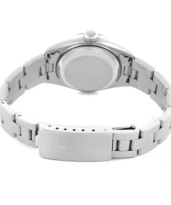 Alternative view of Rolex Date 26 Blue Arabic Dial Smooth Bezel Steel Ladies Watch 79160