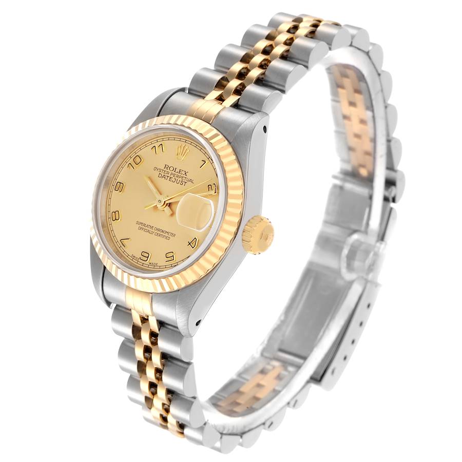 Rolex Datejust Champagne Dial Steel Yellow Gold Ladies Watch 69173 - Image 4
