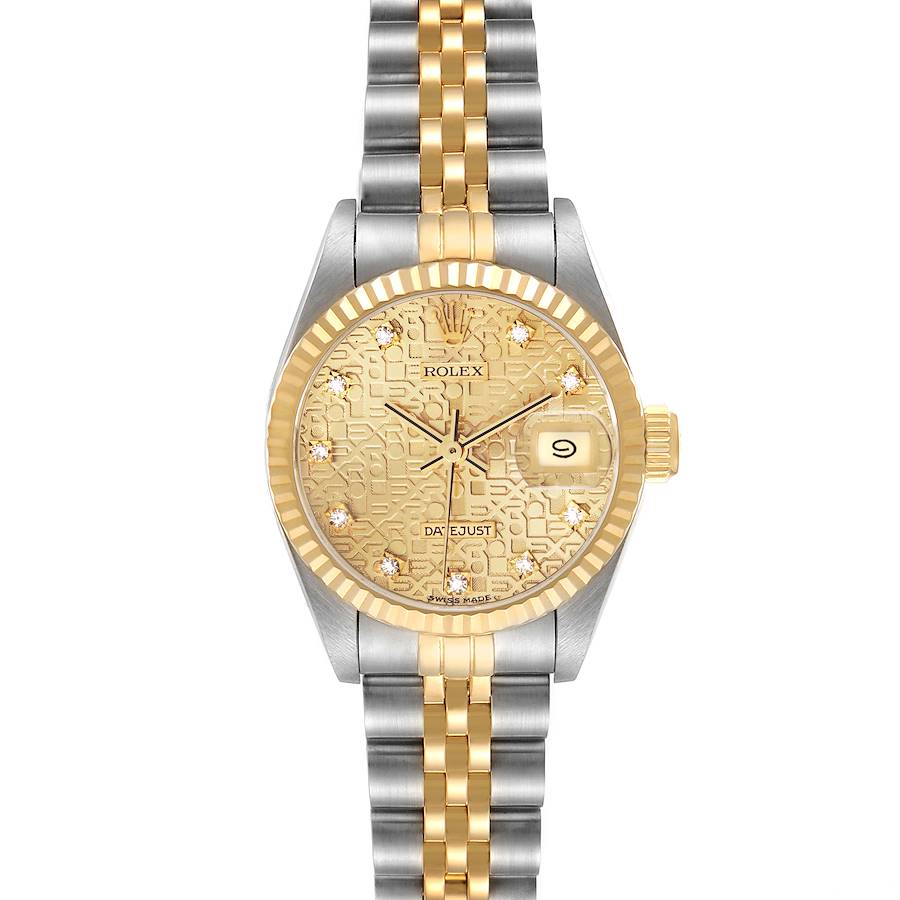 Rolex Datejust Steel Yellow Gold Anniversary Diamond Ladies Watch 69173