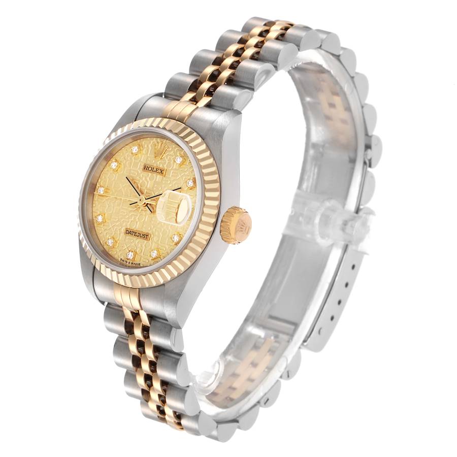 Rolex Datejust Steel Yellow Gold Anniversary Diamond Ladies Watch 69173 - Image 3