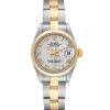 Rolex Datejust Steel Yellow Gold Ivory Pyramid Dial Ladies Watch 69163