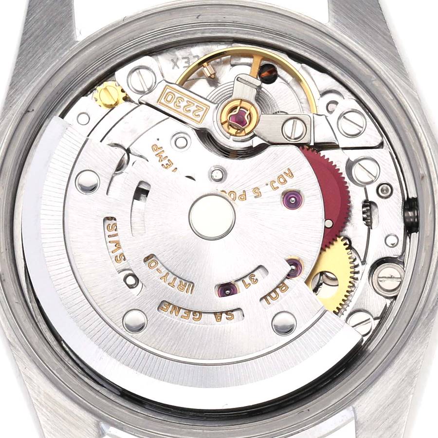 Rolex Oyster Perpetual Black Dial Smooth Bezel Steel Ladies Watch 76080 - Image 2