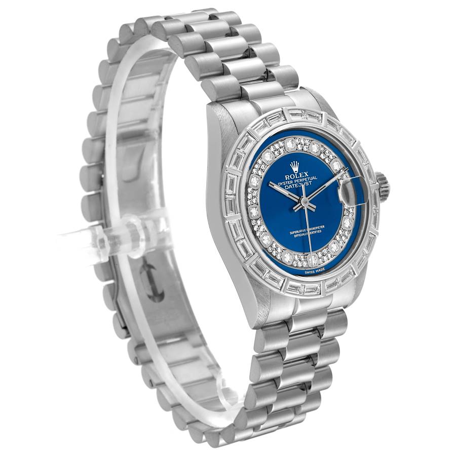 Rolex President Platinum Myriad Diamond Ladies Watch 68266 Box Papers - Image 3