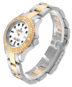 Alternative view of Rolex Yachtmaster 29 White Dial Steel Yellow Gold Ladies Watch 169623