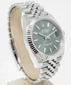 Alternative view of Rolex Datejust 41mm Green Dial 126334 Jubilee